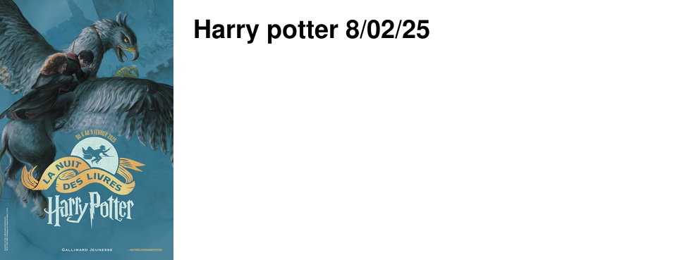 Harry potter 8/02/25