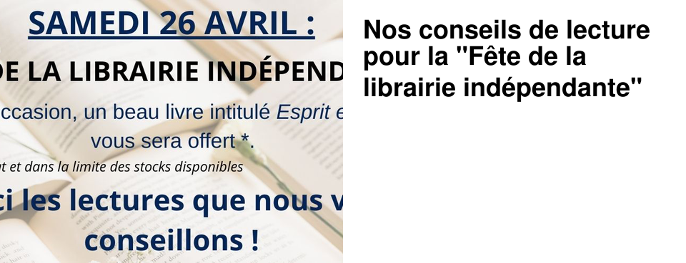 Nos conseils de lecture pour la "F�te de la librairie ind�pendante"