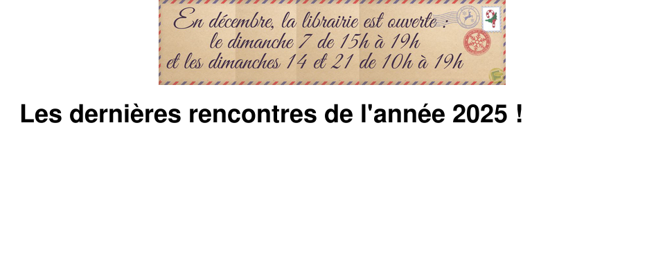 Les derni�res rencontres de l'ann�e 2025 !