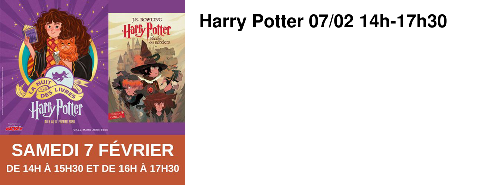 Harry Potter 07/02 14h-17h30