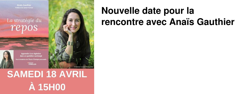Nouvelle date pour la rencontre avec Ana�s Gauthier