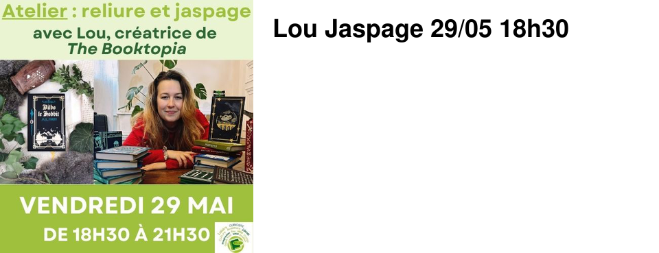 Lou Jaspage 29/05 18h30